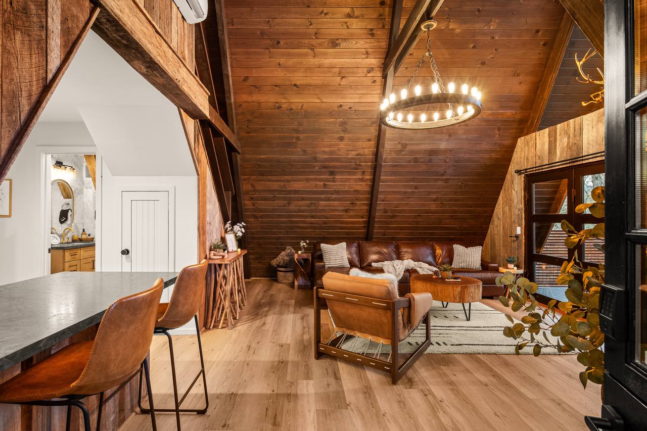 Living room and kitchen from reverse angle